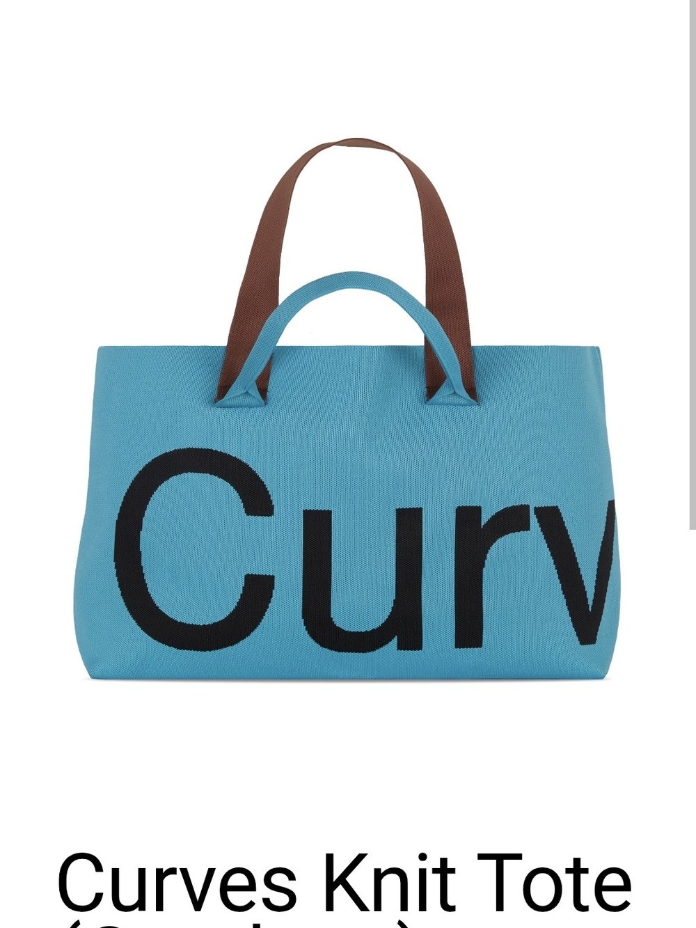 Curves  Cerulean Blue Tote Bag
